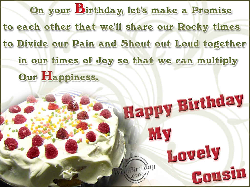 Birthday Wishes For Cousin - Birthday Wish For Lovely Sister , HD Wallpaper & Backgrounds
