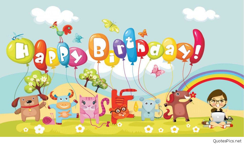 Sweet Happy Birthday Wishes Hd Wallpapers For Your - Happy Birthday Kids Background , HD Wallpaper & Backgrounds