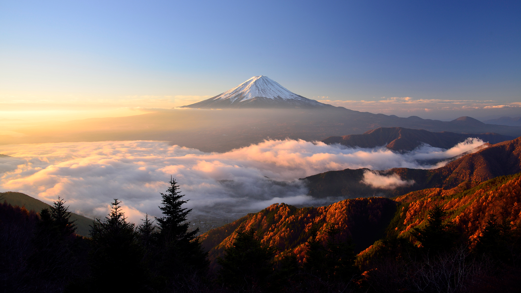 Perfect Scenery - Mount Fuji , HD Wallpaper & Backgrounds