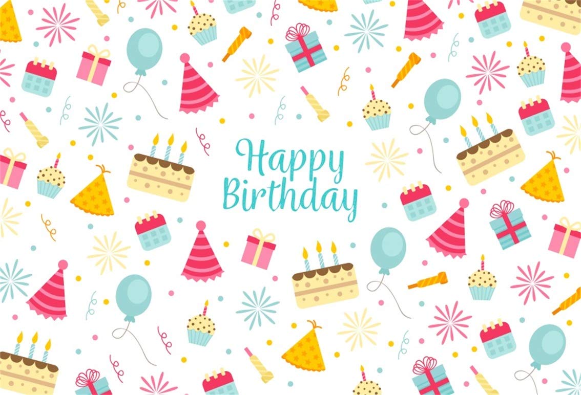 Aofoto 5x3ft Happy Birthday Background Sweet Cake Gift - Birthday Wish Short Line , HD Wallpaper & Backgrounds