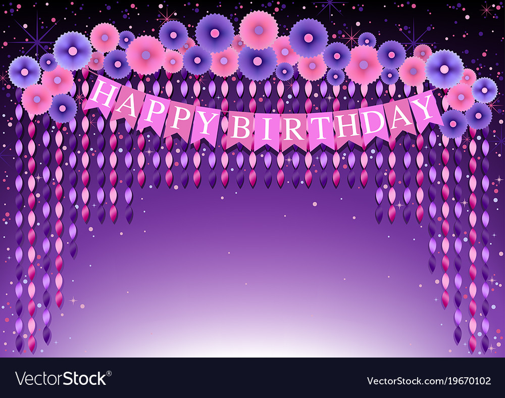 Purple Happy Birthday Images Photo - Happy Birthday Back Ground , HD Wallpaper & Backgrounds