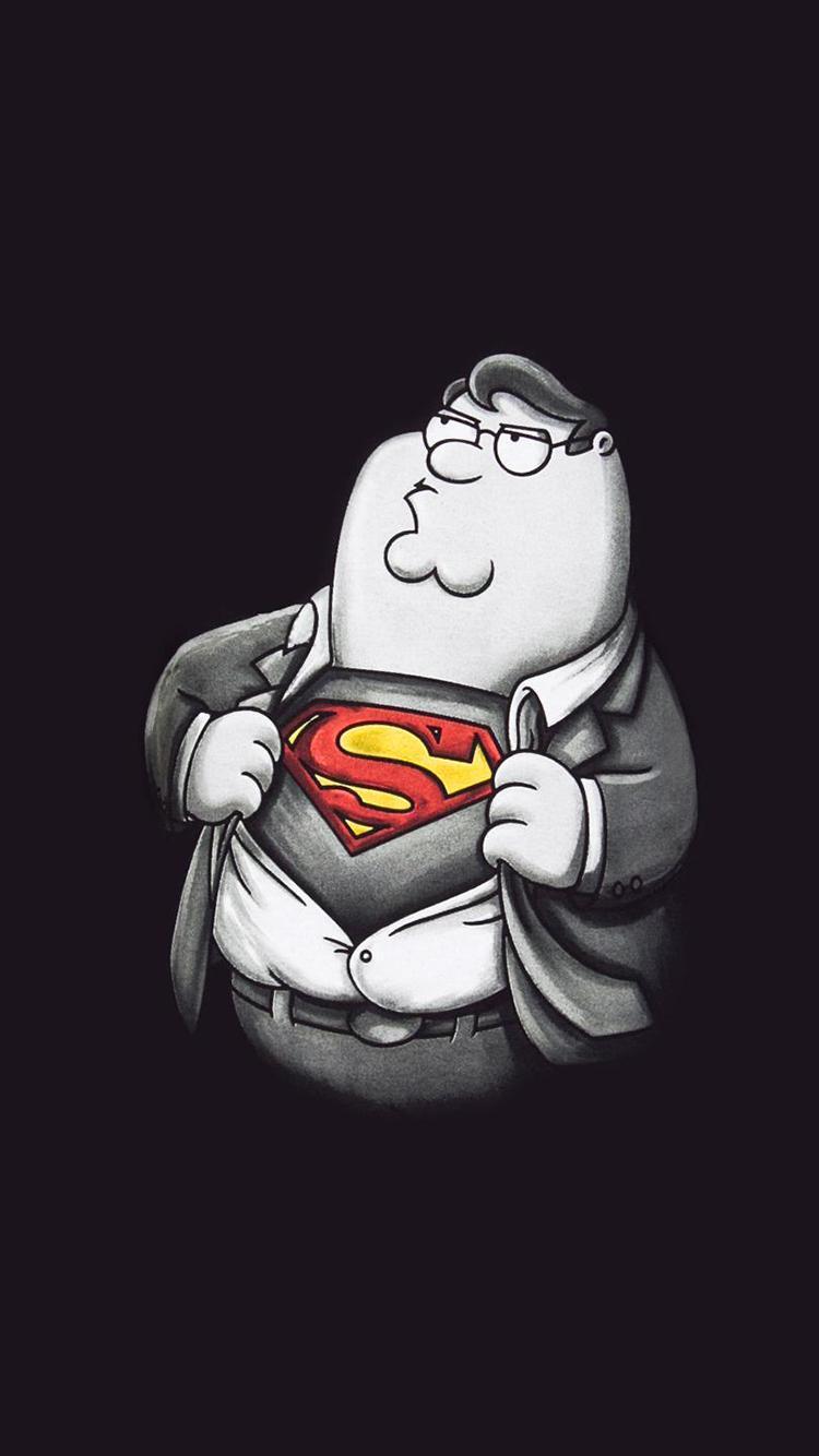 Iphone 7 Wallpaper Cartoon Superman - Family Guy Superman Peter , HD Wallpaper & Backgrounds