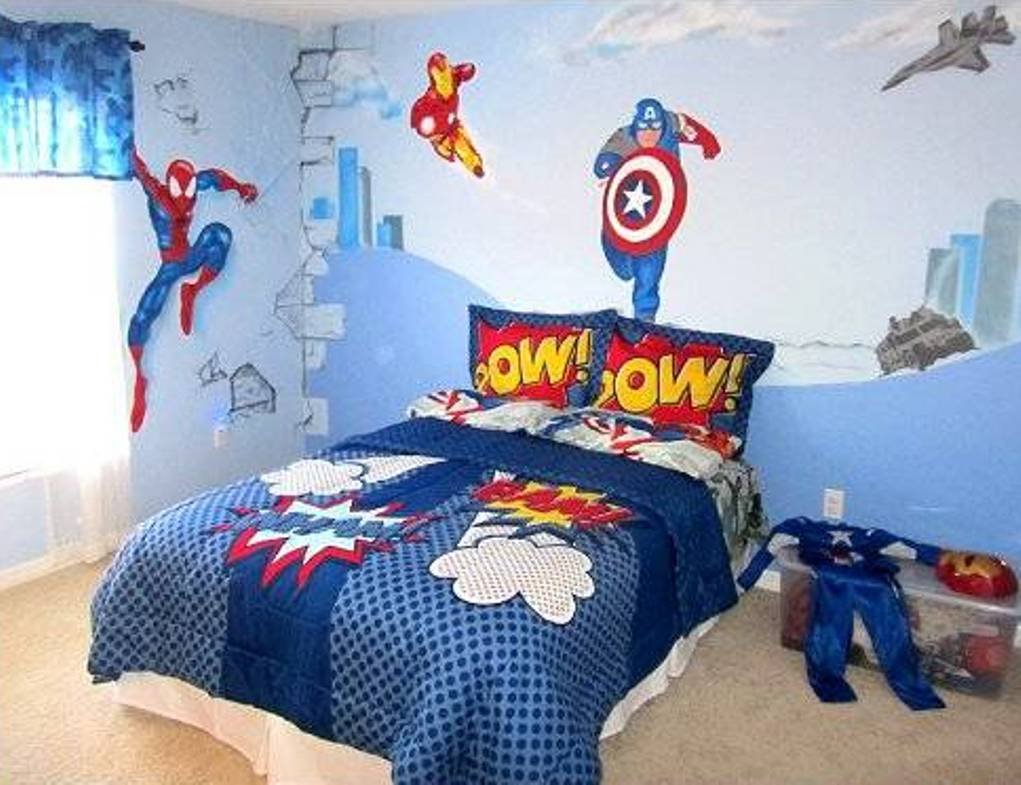 Marvel Wallpaper Border Comics Wall Decals Superhero - Super Hero Kids Room , HD Wallpaper & Backgrounds