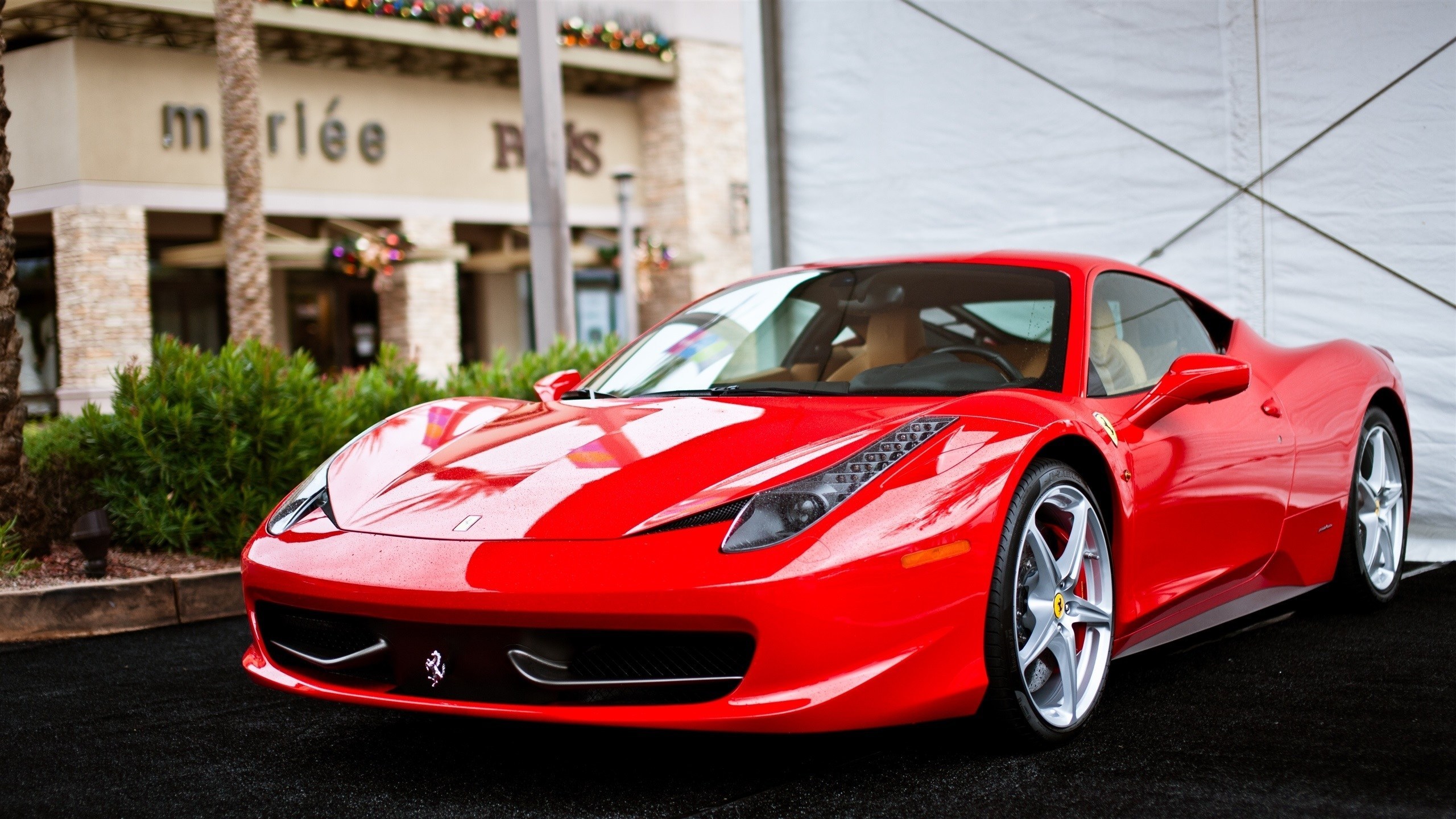 Wallpaper Ferrari 458 Italia Red Supercar Front View - Ferrari 458 Italia Red , HD Wallpaper & Backgrounds