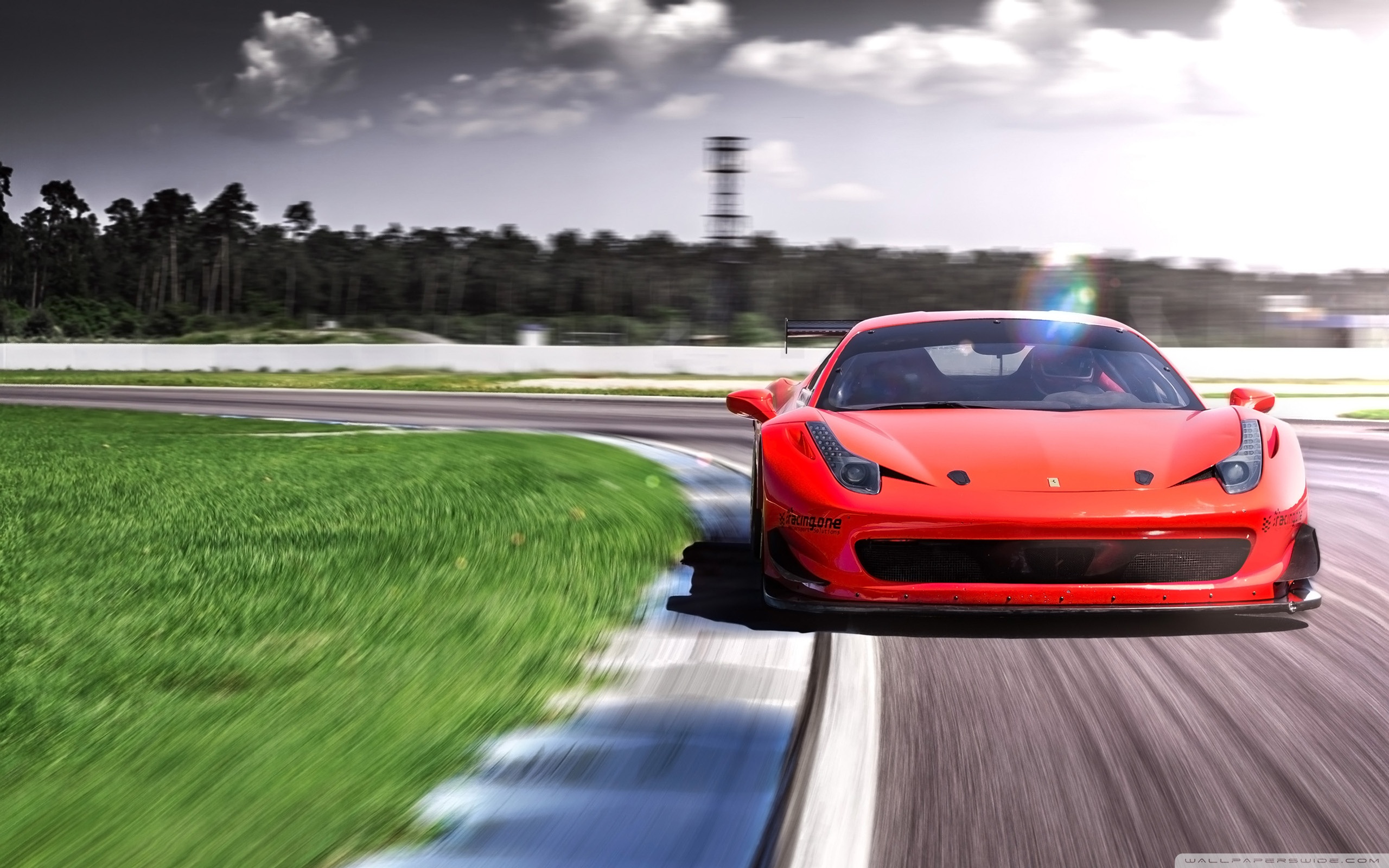 2016 Racing One Ferrari 458 Loma Wheels Hd Wide Wallpaper - Ferrari Hd Wallpapers For Desktop , HD Wallpaper & Backgrounds