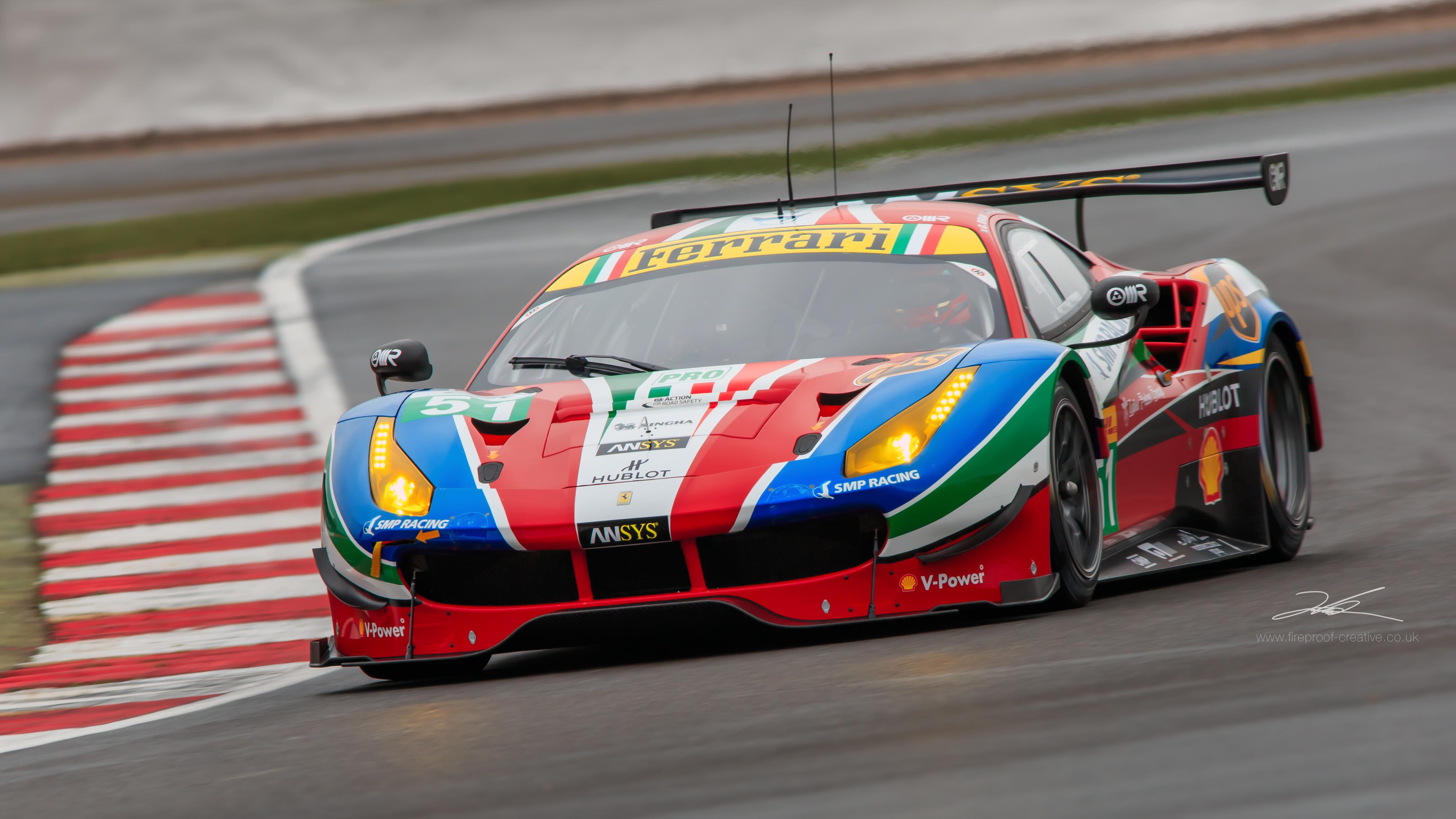 [oc] 4k Wallpaper - Ferrari 488 Le Mans , HD Wallpaper & Backgrounds