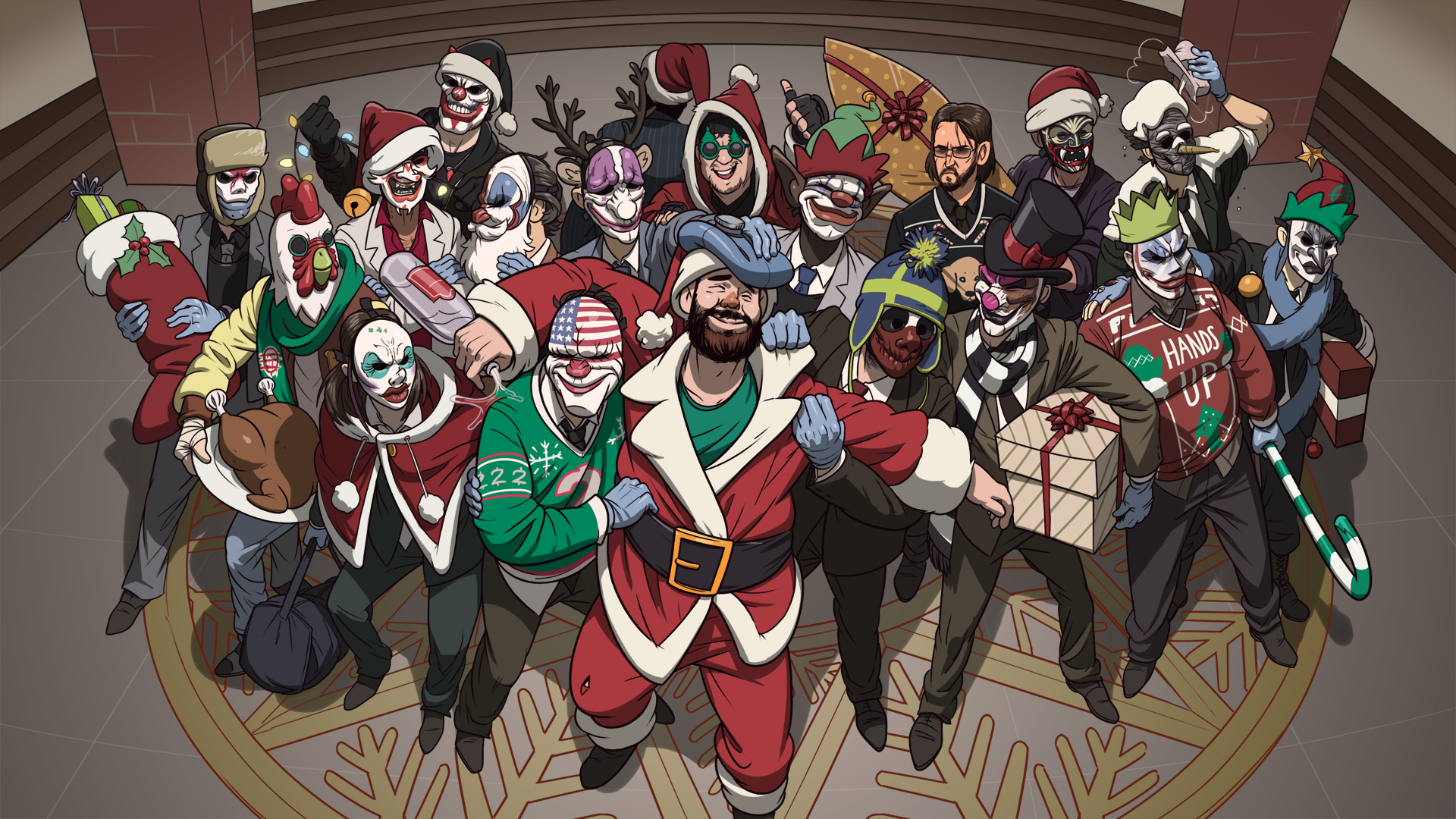 Payday 2 Christmas Party , HD Wallpaper & Backgrounds