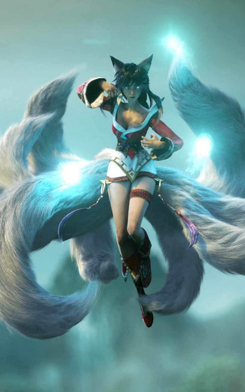 Ahri League Of Legends Hd Mobile Wallpaper - League Of Legends Ahri Wallpaper Phone , HD Wallpaper & Backgrounds