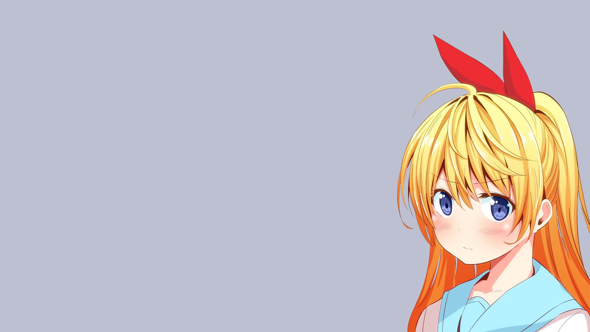 Nisekoi Wallpapers - Anime Girl With Blond Hair And Red Bow , HD Wallpaper & Backgrounds