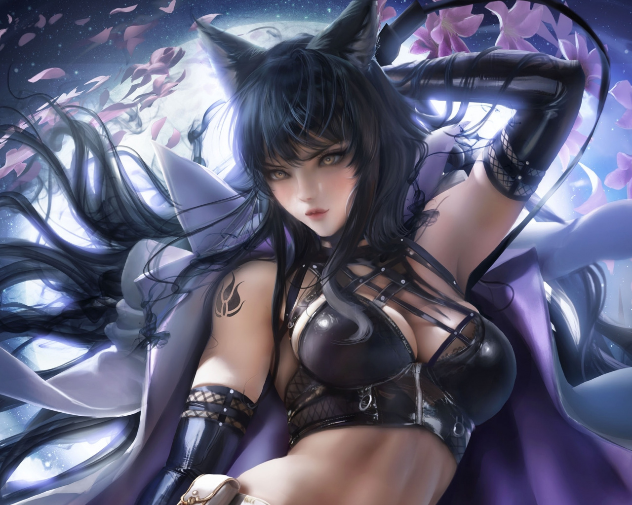 Ahri, Hot Warrior, League Of Legends, Video Game, Art, - Woman Warrior , HD Wallpaper & Backgrounds