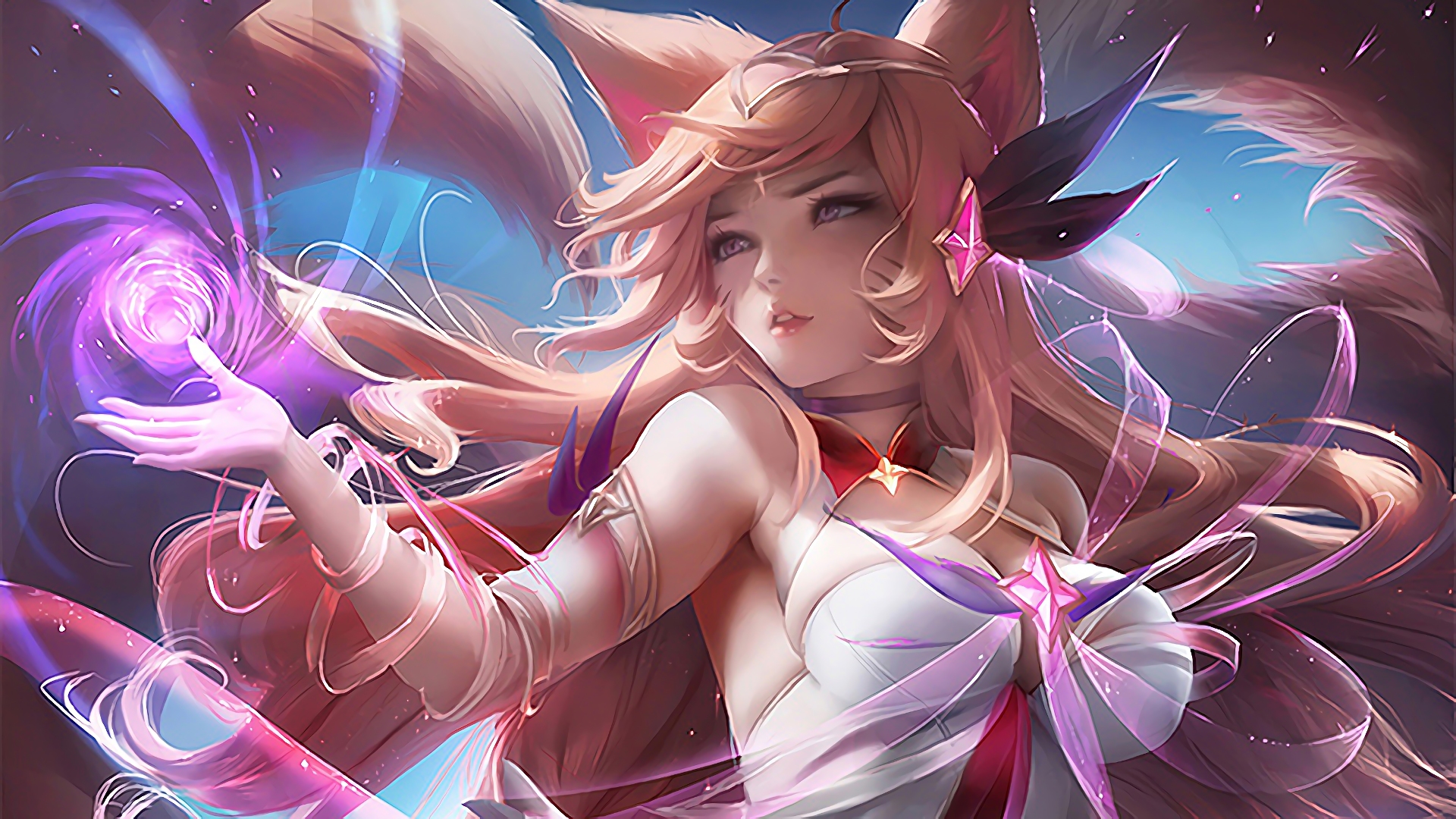 Hd Ahri Star Guardian Video Game Wallpaper , HD Wallpaper & Backgrounds