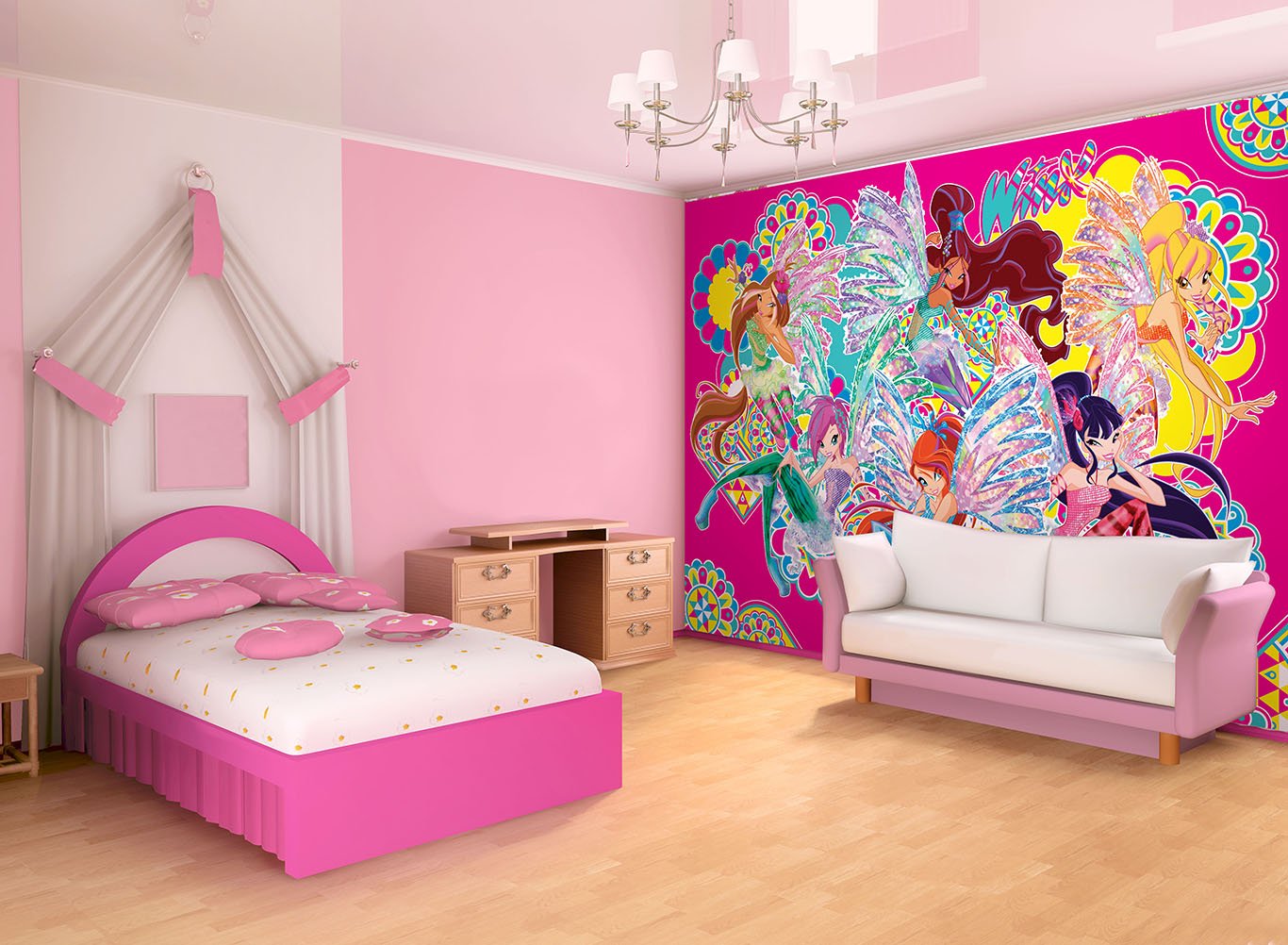 Winx Club Winx Wallpaper Mural Design Forwall Winx - Aristocats Room Decor , HD Wallpaper & Backgrounds