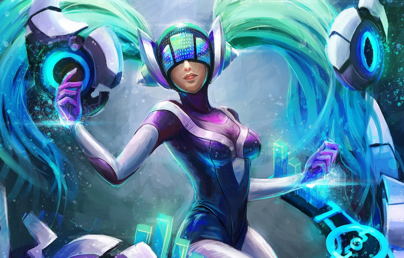 Photo Wallpaper League Of Legends, Fan Art, Sona, Maven - Lol Champion Fan Art , HD Wallpaper & Backgrounds