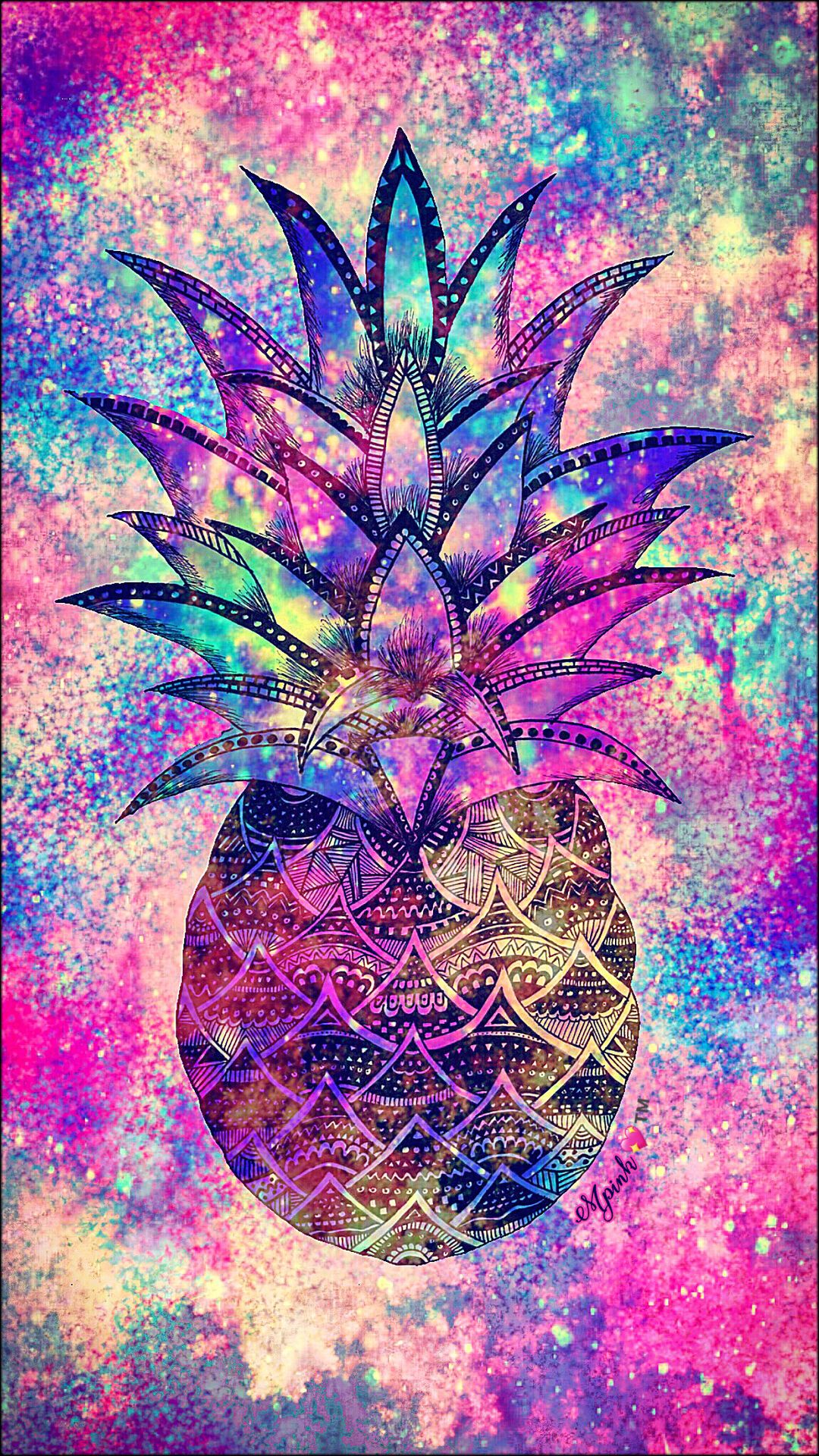 Fruity Pineapple Galaxy Wallpaper - Pineapple Galaxy , HD Wallpaper & Backgrounds