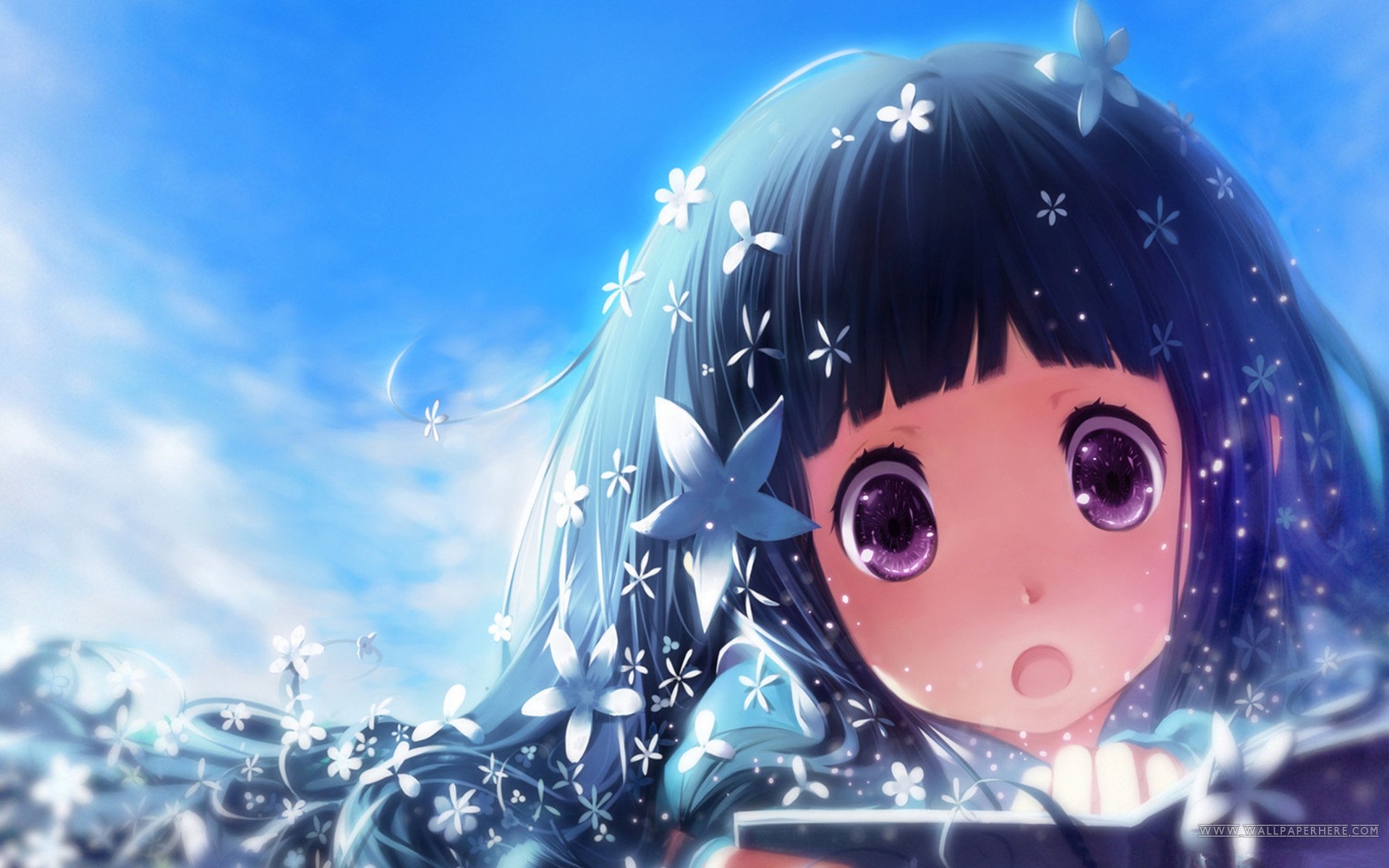 Hyouka Wallpaper - Anime Girls With Stars , HD Wallpaper & Backgrounds