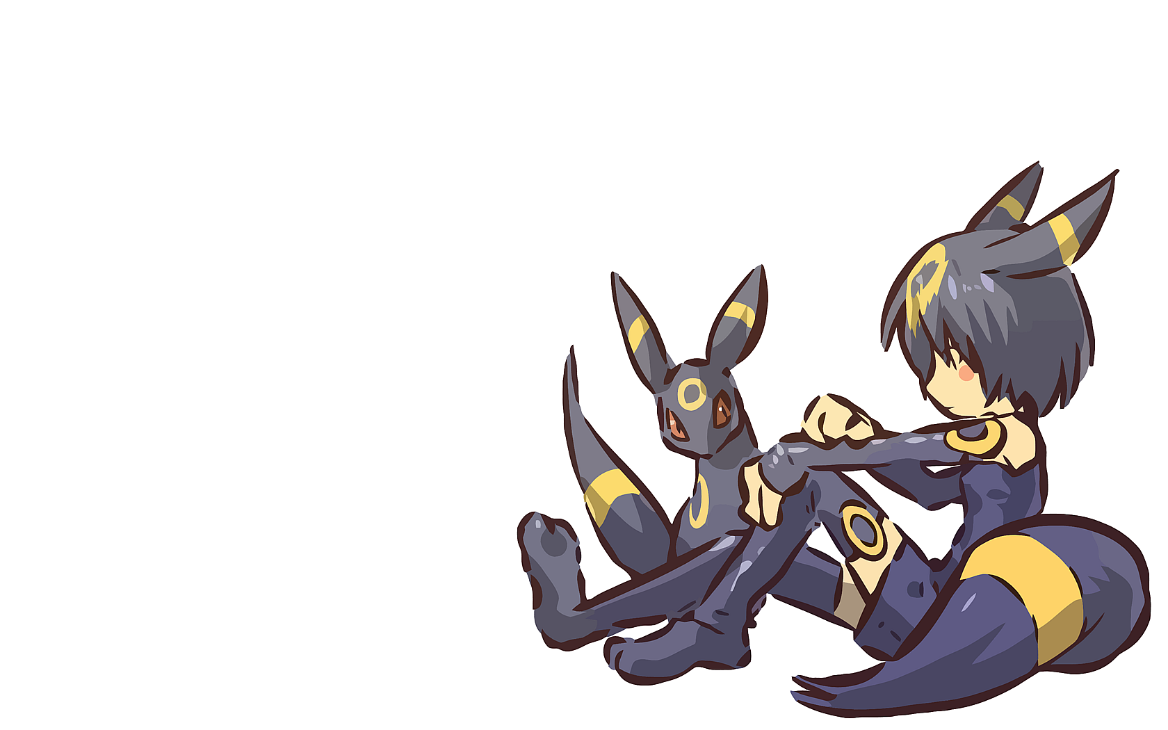 Pokemon Umbreon Wallpaper Wallpapersafari - Anime Chibi Pokemon Human , HD Wallpaper & Backgrounds