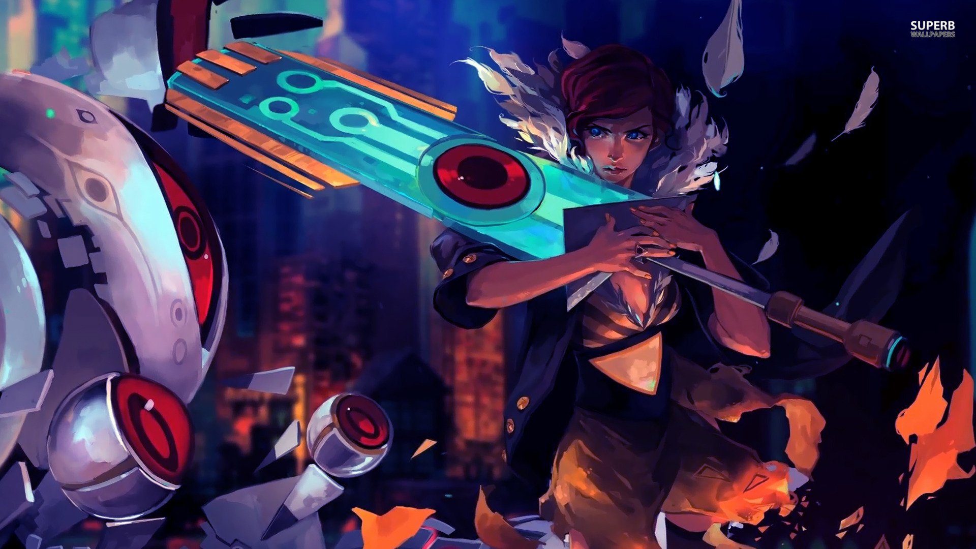 Hd Wallpaper - Transistor Game , HD Wallpaper & Backgrounds