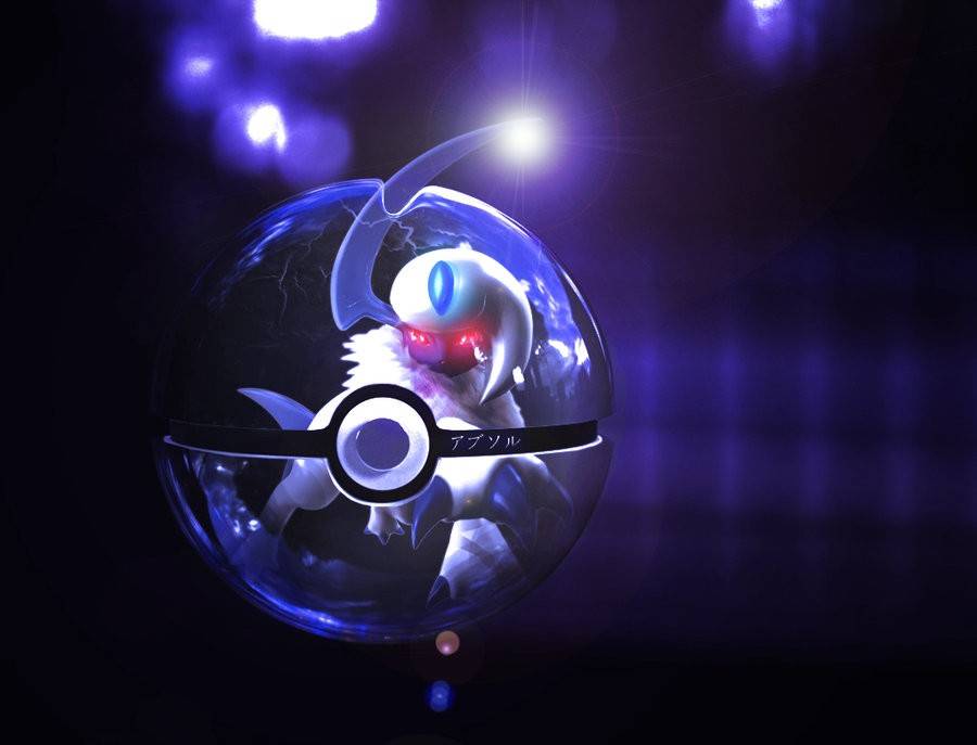 Umbreon Pokemon Cool Pokeballs Wallpapers - Mega Absol In Pokeball , HD Wallpaper & Backgrounds