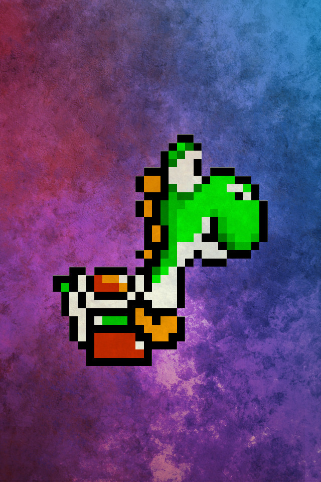 Yoshi Super Mario World Iphone 4 Wallpaper - Super Mario World Yoshi Png , HD Wallpaper & Backgrounds