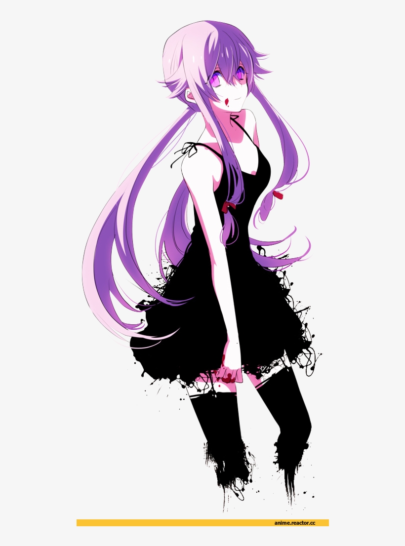 No Larger Size Available - Yuno Gasai Black Dress Png , HD Wallpaper & Backgrounds