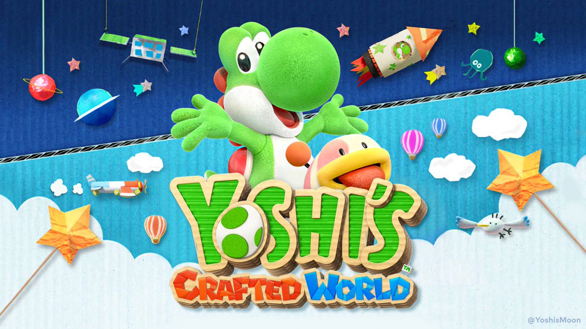 Yoshi's Moon - Yoshi Crafted World Background , HD Wallpaper & Backgrounds
