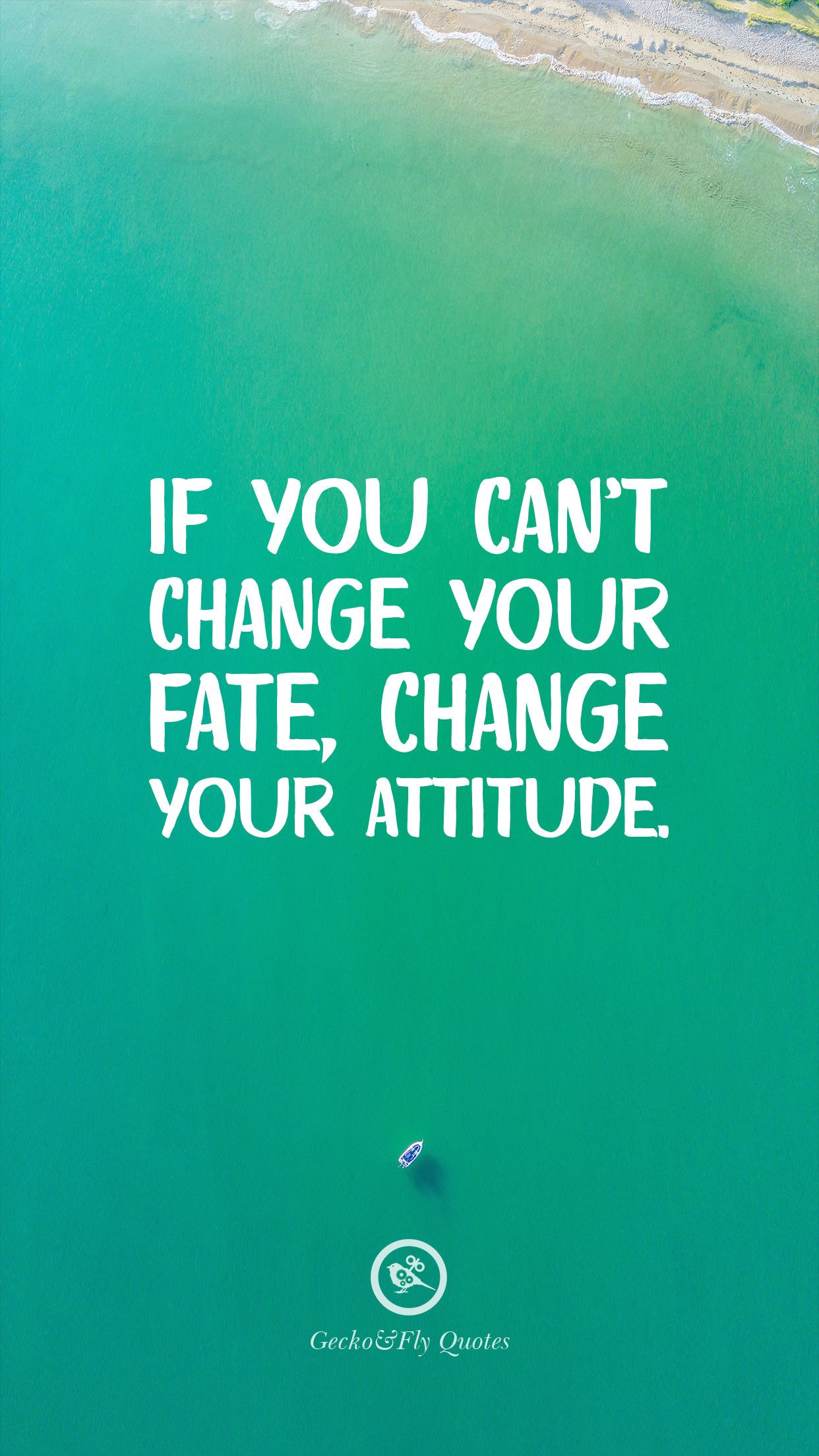 If You Can't Change Your Fate, Change Your Attitude - Gecko & Fly Quote , HD Wallpaper & Backgrounds