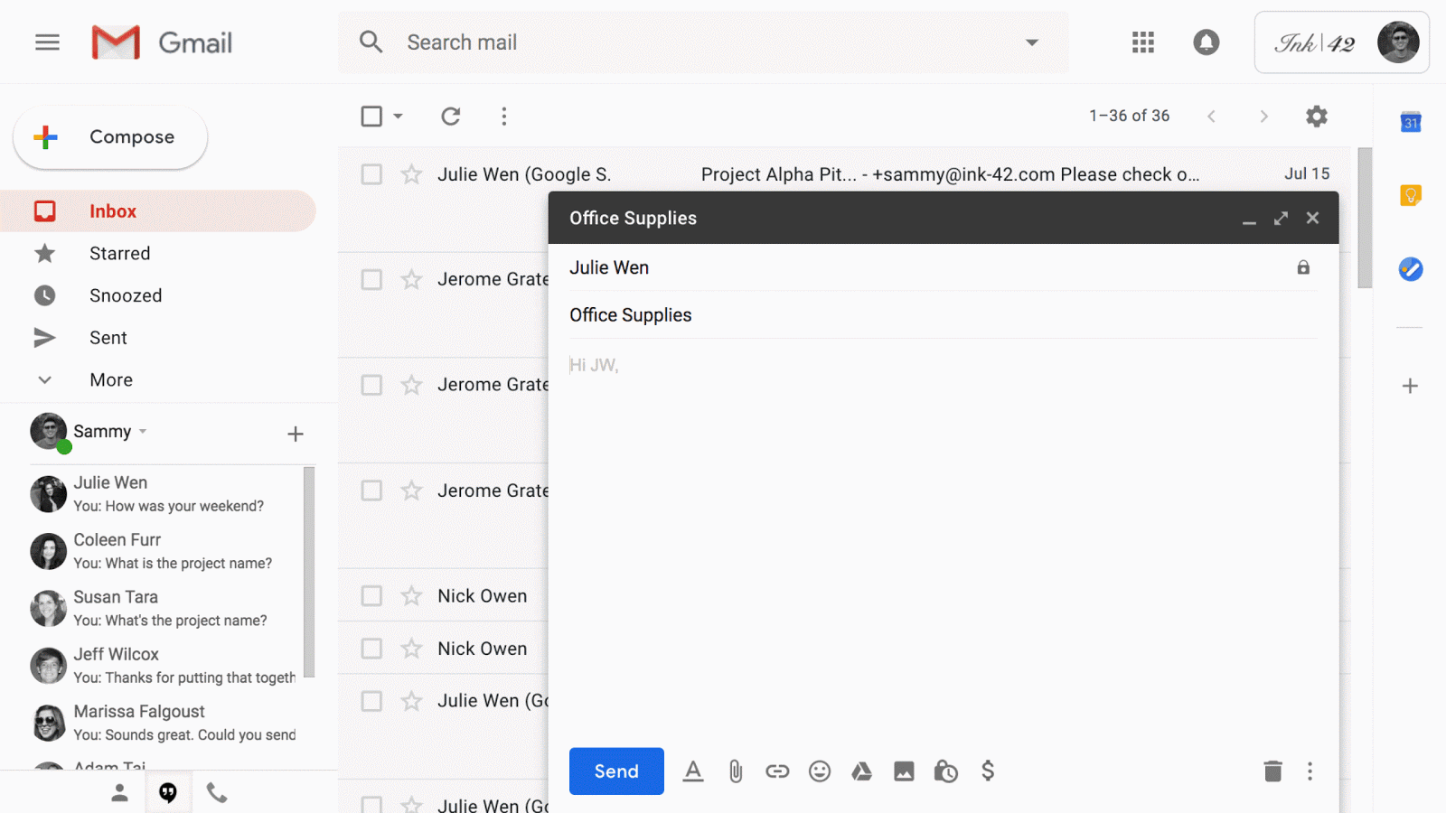 Smart Compose In Gmail Now Available For G Suite - Gsuite Mail User Interface , HD Wallpaper & Backgrounds