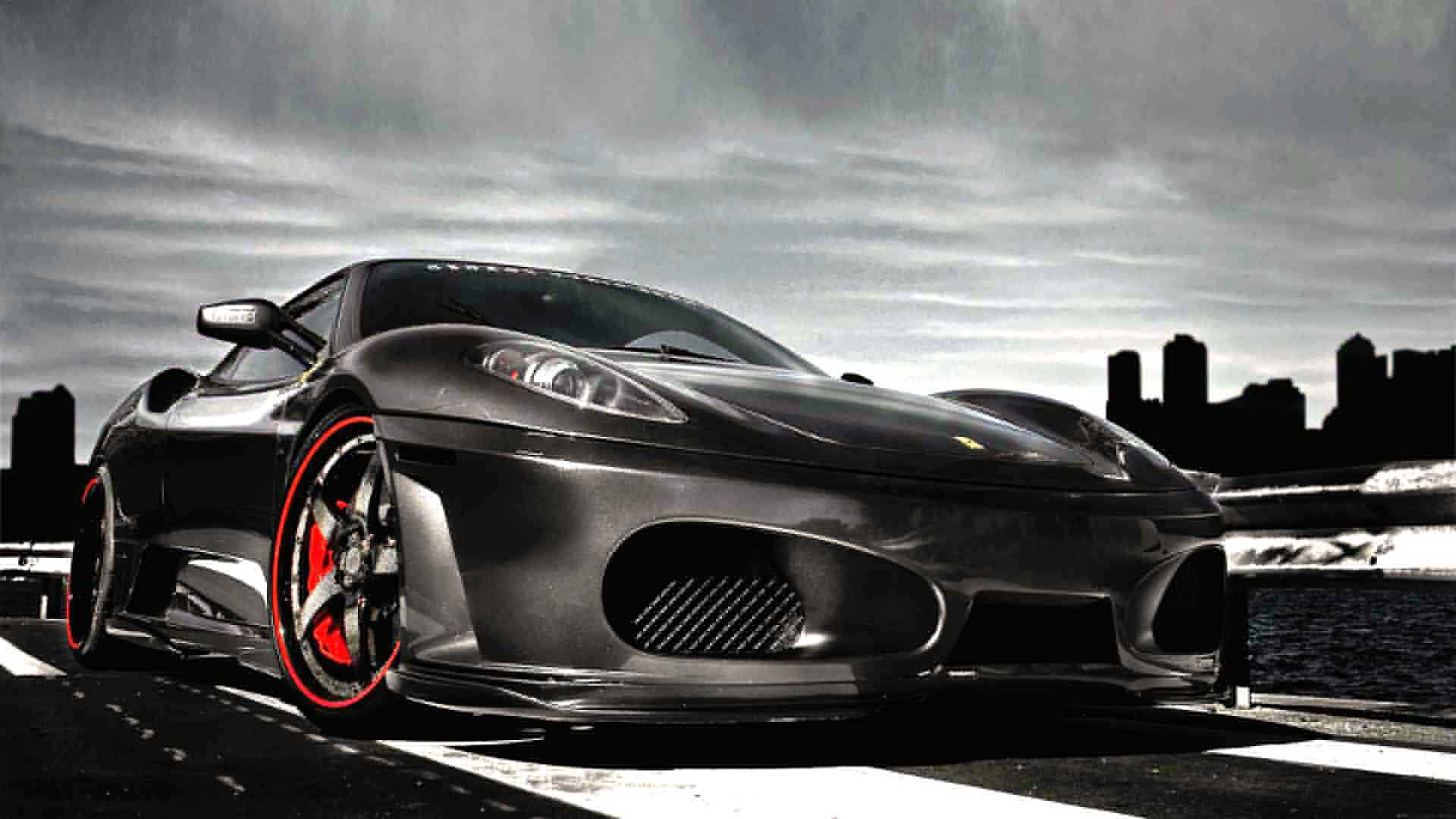 Ferrari Cars In Black Colour Full Hd 16 Wallpaper Hot - Ferrari S.p.a. , HD Wallpaper & Backgrounds