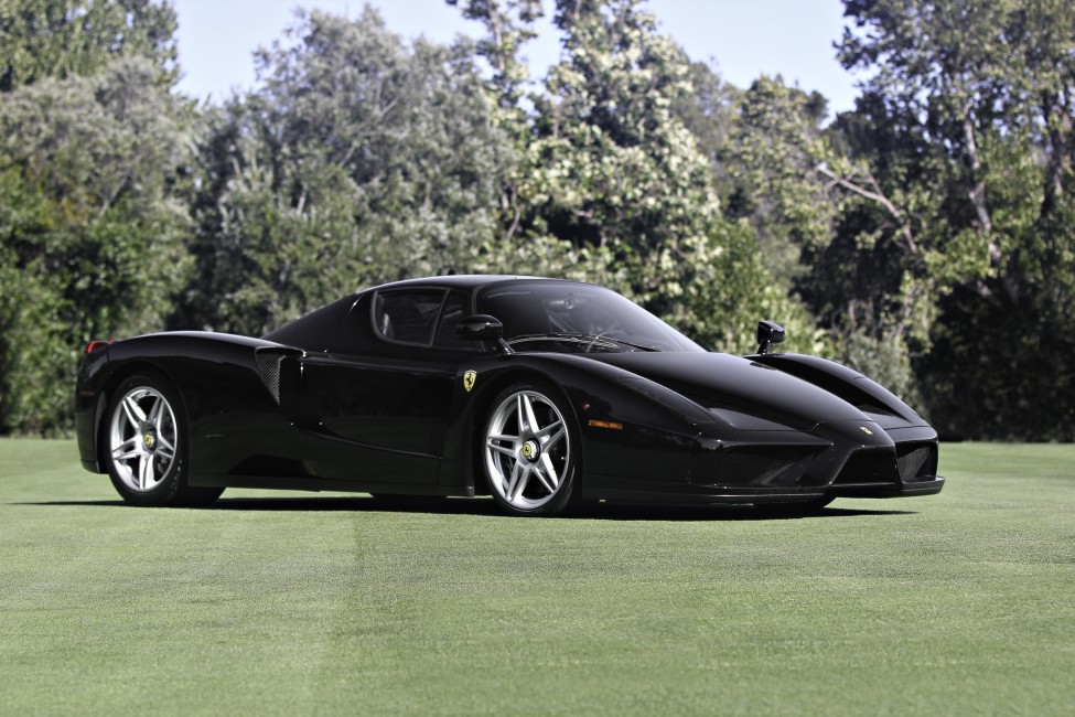Ferrari Enzo Black Side View - Ferrari Enzo Black , HD Wallpaper & Backgrounds