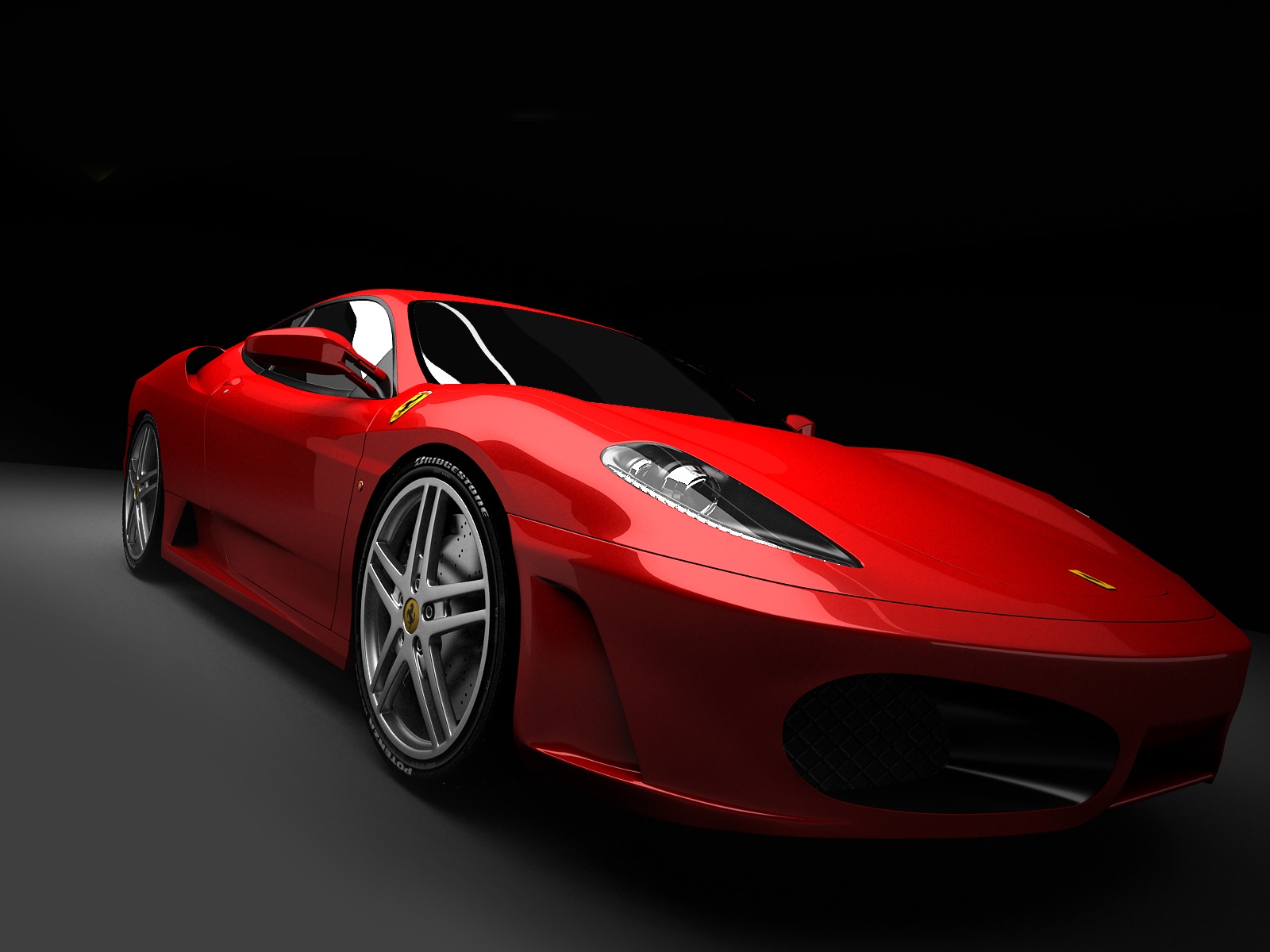Ferrari F430 Red Wallpapers - Red Ferrari Black Background , HD Wallpaper & Backgrounds