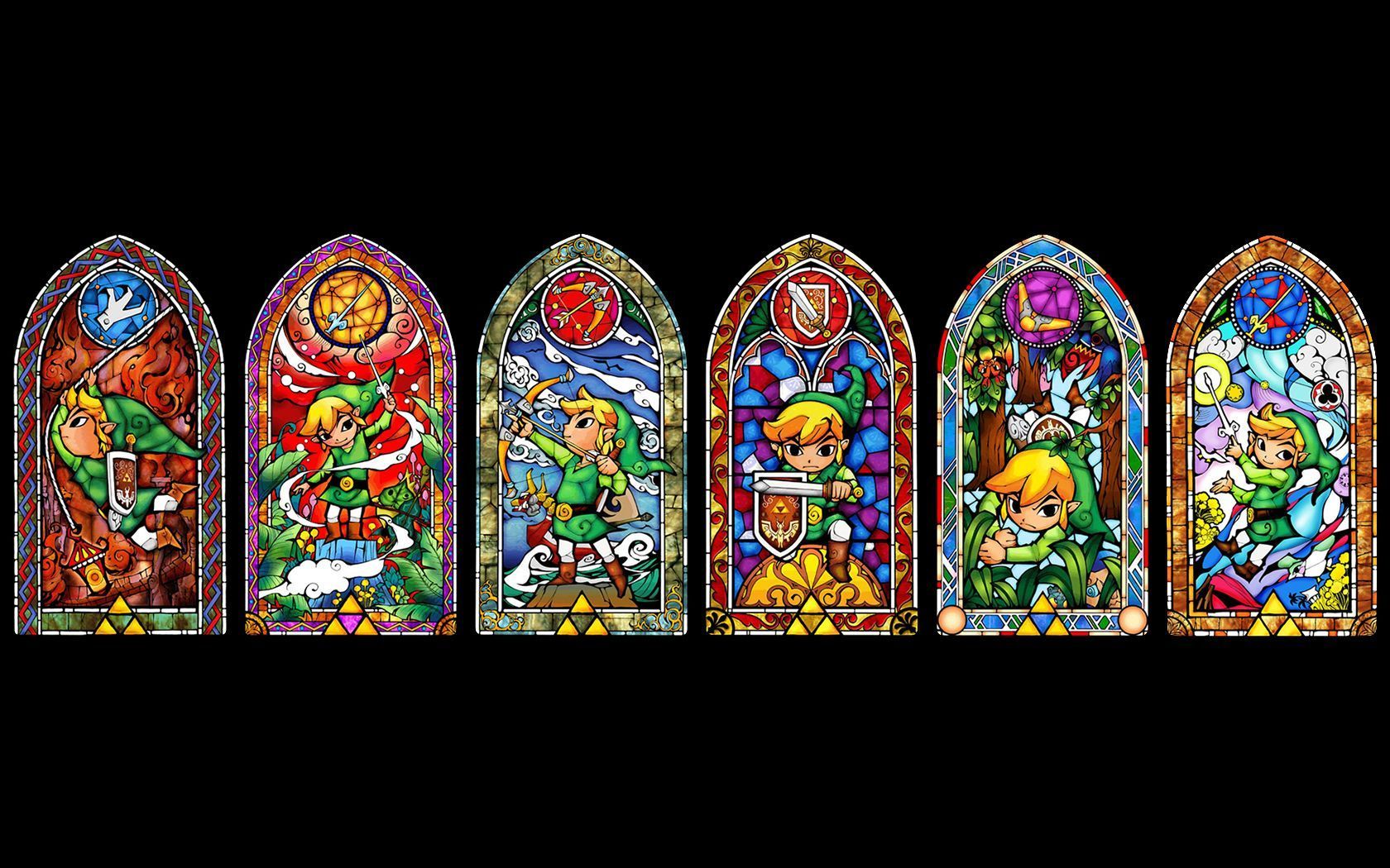 Wallpaper De Zelda - Legend Of Zelda Minish Cap Stained Glass , HD Wallpaper & Backgrounds