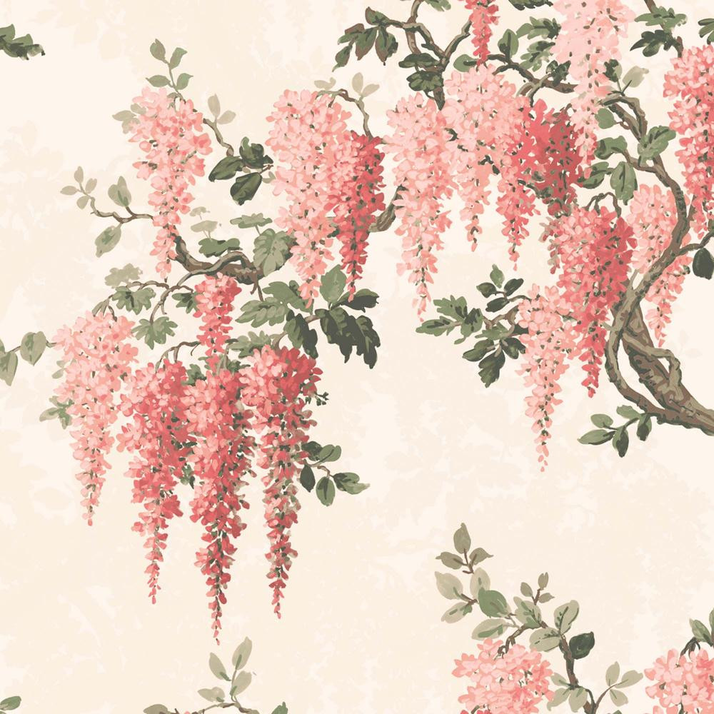 Wisteria In Coral Floral Wallpaper By Woodchip & Magnolia - Wallpaper , HD Wallpaper & Backgrounds