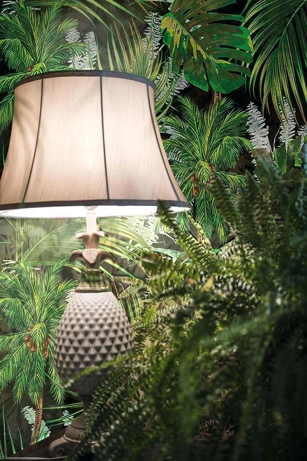 Jungle Wall Covering Wallpaper Removable Tropical Leaf - Lampshade , HD Wallpaper & Backgrounds