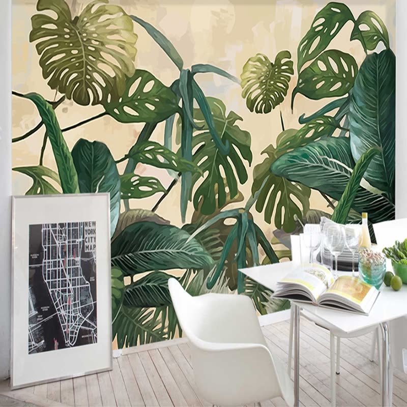Custom Mural Wallpaper Tropical Rain Forest Palm Banana - Tropical Wall Murals , HD Wallpaper & Backgrounds