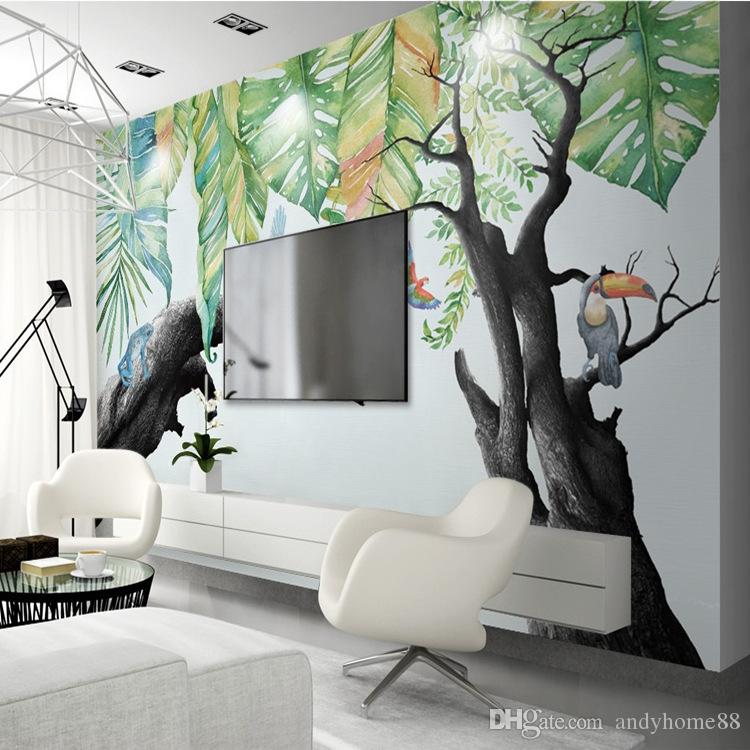 Tropical Rain Forest Wallpaper Southeast Asia Plant - Роспись На Стене Тропики , HD Wallpaper & Backgrounds