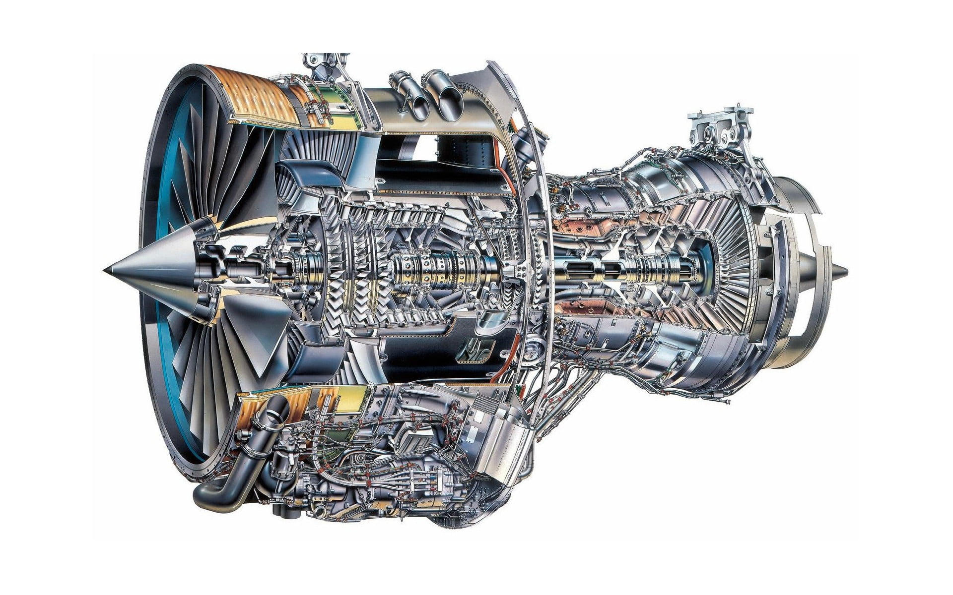 Brown And Grey Turbine Engine Illustration\, Engines, - Engine Turbine Desktop Background , HD Wallpaper & Backgrounds