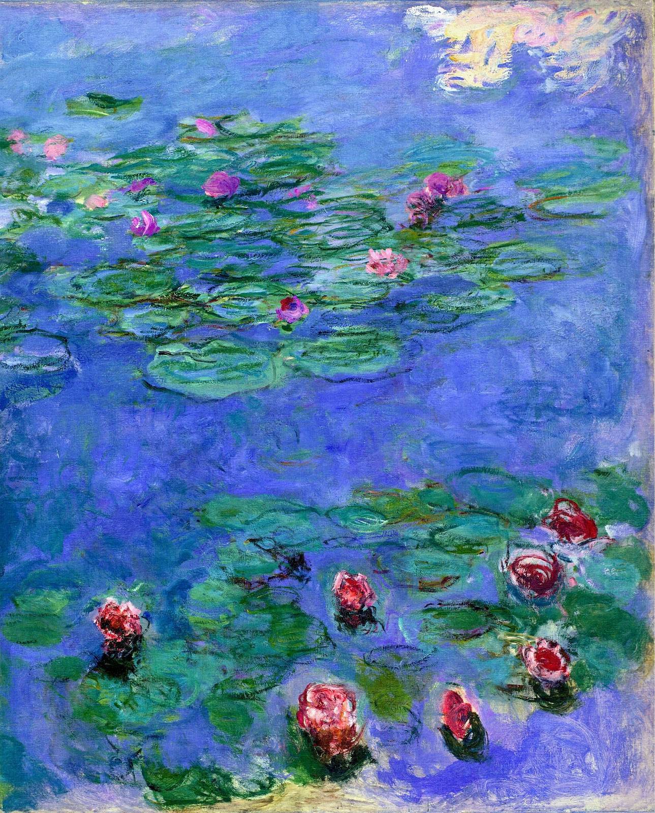 Water Lilies By Claude Monet - Claude Monet Red Water Lilies , HD Wallpaper & Backgrounds