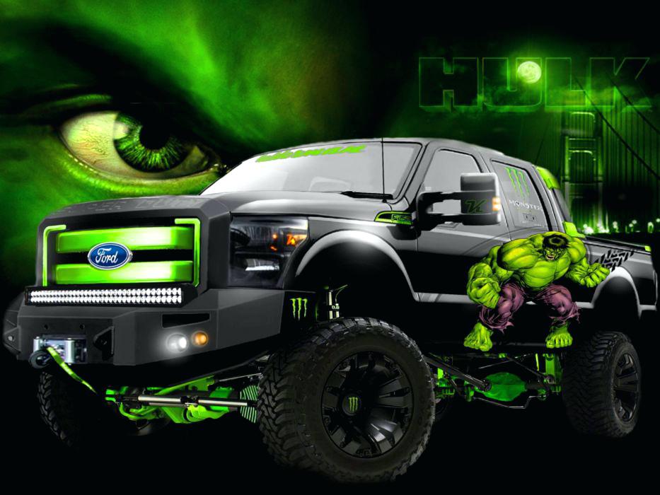 Monster Truck Wallpapers Vehicles Monster Hulk Trucks - Hulk Pick Up Truck , HD Wallpaper & Backgrounds