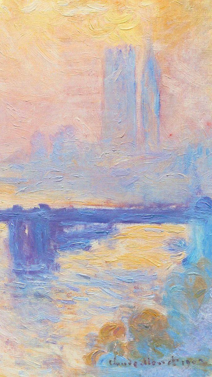 Monet Wallpaper, Painting Wallpaper, Iphone Wallpaper, - Charing Cross Bridge , HD Wallpaper & Backgrounds