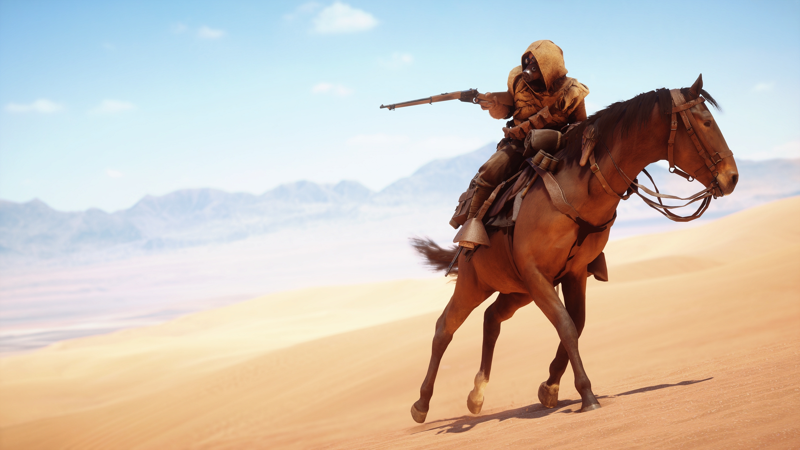 Battlefield 1, Soldier, Mask, Desert, Horse - Battlefield 1 , HD Wallpaper & Backgrounds