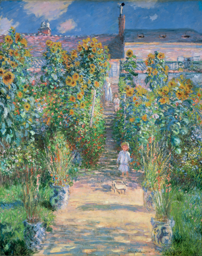 The Artist's Garden At Vétheuil - Claude Monet Artist's Garden Vetheuil , HD Wallpaper & Backgrounds