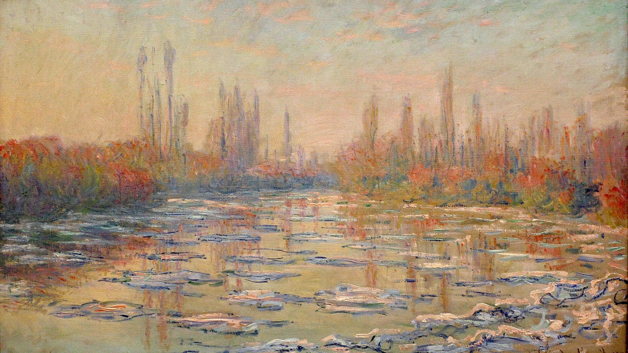 Paintings Ice Rivers Seine Claude Monet Impressionism , HD Wallpaper & Backgrounds