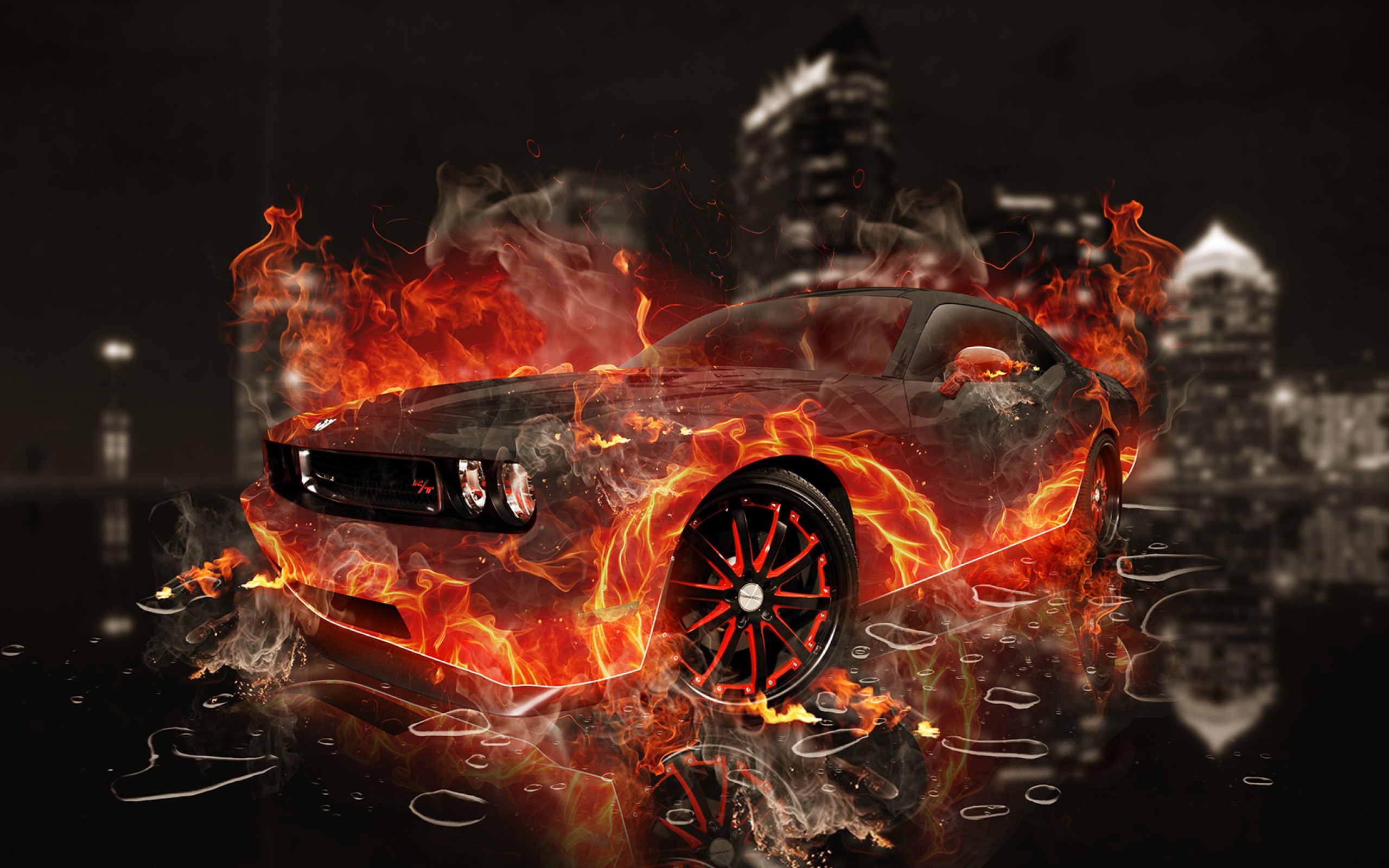 Car Wallpapers For Fire - Fire Car , HD Wallpaper & Backgrounds