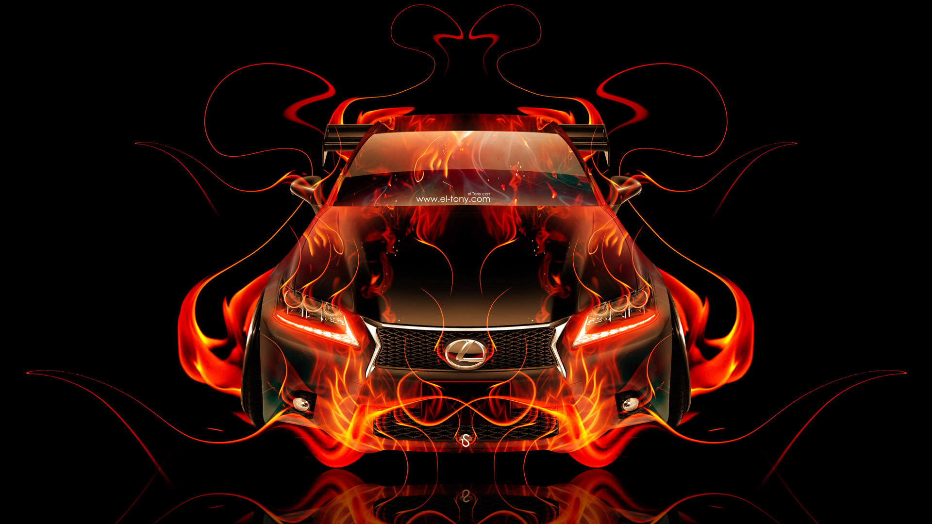 Lexus Gs350 F Sport Frontup Fire Abstract Car - Sports Car Background Phone , HD Wallpaper & Backgrounds