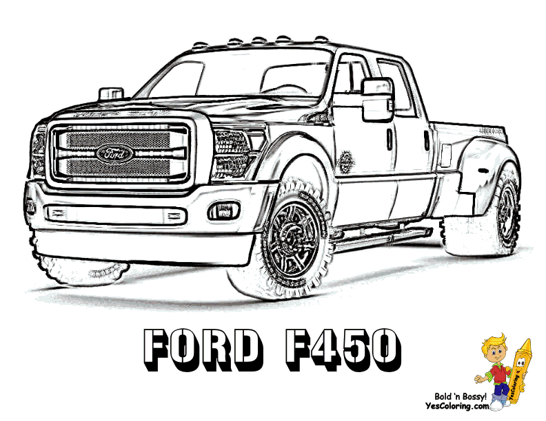 Ford Clipart Diesel Truck - Truck Coloring Pages , HD Wallpaper & Backgrounds