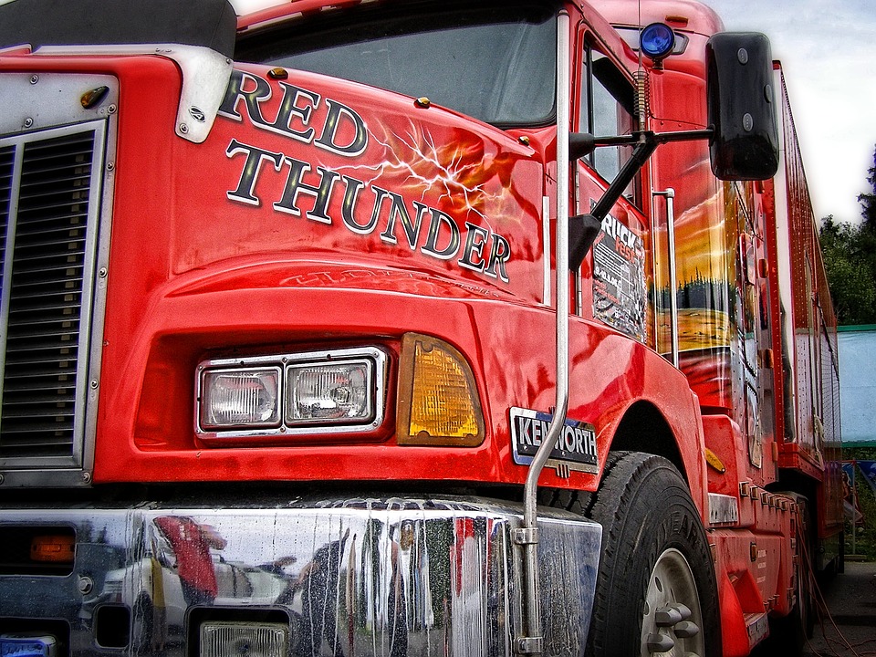Wallpaper, Background, Red American Truck, Lorry, Red - Papel De Parede Caminhao , HD Wallpaper & Backgrounds