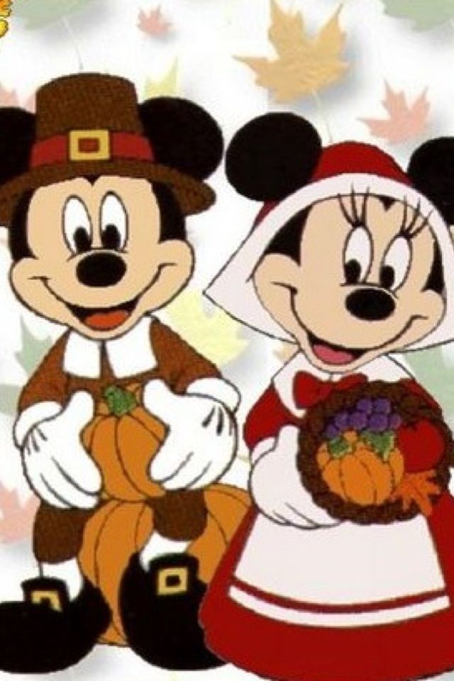 Pin By Cpinedo On Thanksgiving - Mickey And Minnie Thanksgiving , HD Wallpaper & Backgrounds
