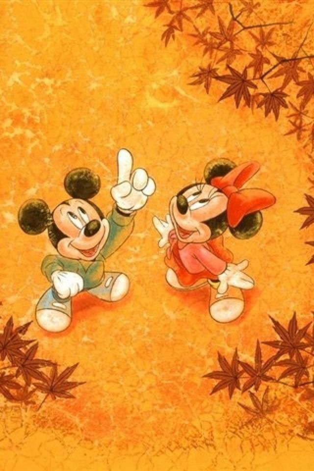Mickey And Minnie Fall Funny Happy Thanksgiving Images, - Mickey And Minnie Mouse Fall , HD Wallpaper & Backgrounds