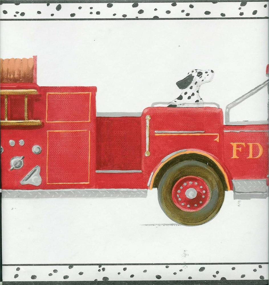 Fire Engine Wallpaper Border Unbranded Wallpaper Borders - Fire Apparatus , HD Wallpaper & Backgrounds