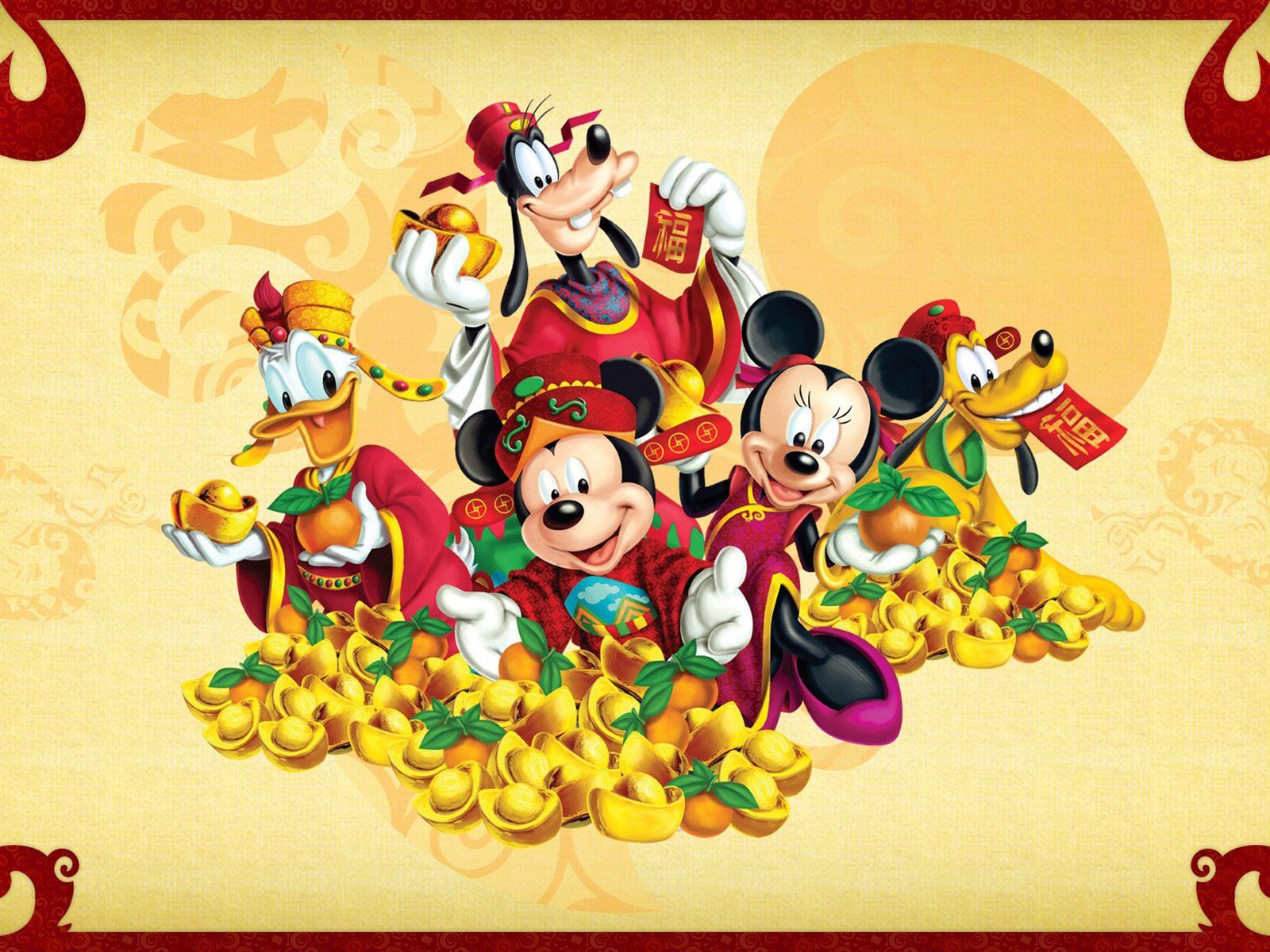 Disney Thanksgiving Wallpapers - Mickey Mouse Chinese New Year , HD Wallpaper & Backgrounds